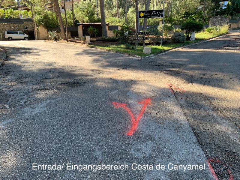 2025_10_27 Markierungen Via del Cigne – de les Cales entrada (2)