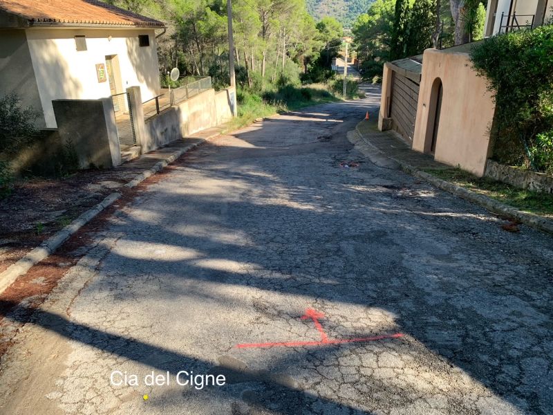 2025_10_27 Markierungen Via del Cigne – de les Cales entrada (7)